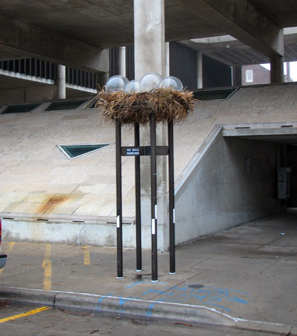 nest around light bulbs public art project sculpture university of wisconsin madison