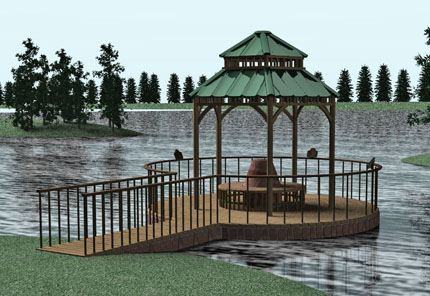 clarkson gazebo design for racquette river 3d architecture using rhino by emily metruck